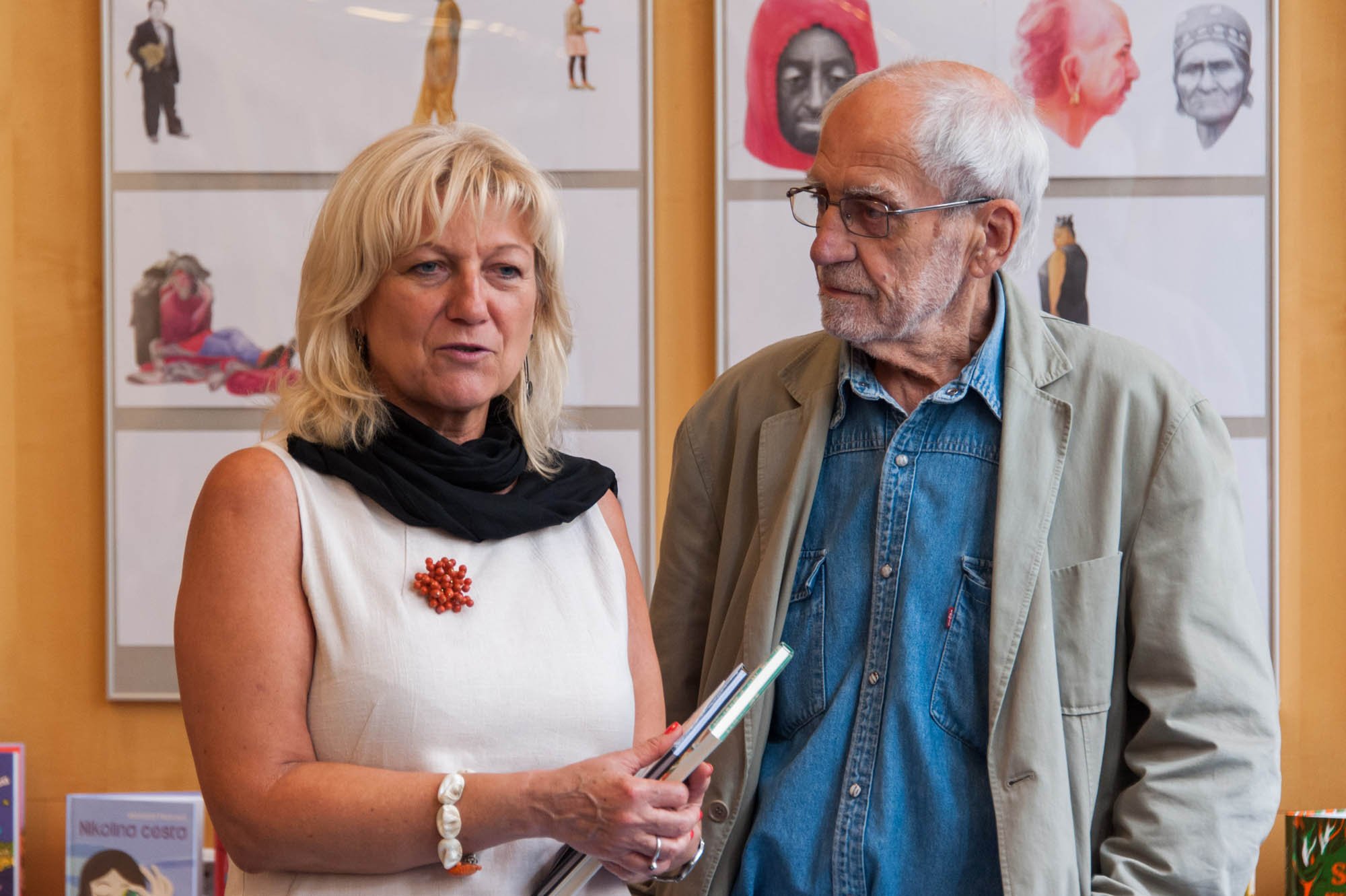 Ivana Pecháčková a Jiří Stránský na feastivalu Děti, čtete, červen 2014
